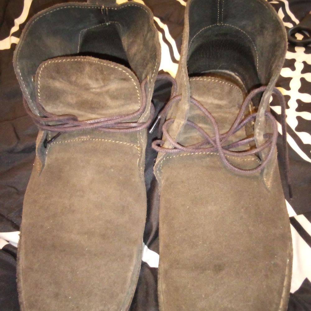 Steve Madden Brown Ankle Boots Suede Lace-Up